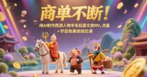 商单不断!纯AI制作西游人物羊毛毡版文旅MV,流量+节目效果统统拉满-润泽资源库