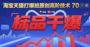 淘宝天猫打爆班原创高阶技术第70期：标品干爆-润泽资源库