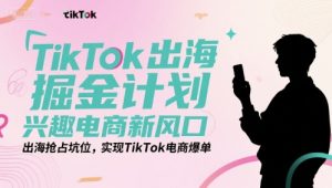 TikTok出海掘金计划，兴趣电商新风口，出海抢占坑位，实现TikTok电商爆单-润泽资源库