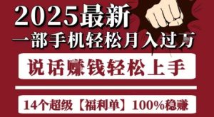 起航哥10个项目8个100%挣钱项目，2025最新一部手机轻松月入过W，简单轻松，无脑操作-润泽资源库
