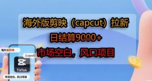 海外版剪映(capcut)拉新,日结算1k+,市场空白,风口项目-润泽资源库