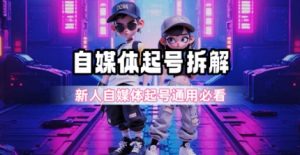 一天5张？自媒体起号完整拆解_新人自媒体起号必看【超详细攻略】-润泽资源库