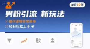 男粉引流新玩法,操作逻辑非常简单,单日10张轻轻松松-润泽资源库