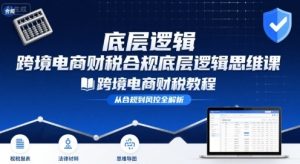 跨境电商财稅合规底层逻辑思维课-跨境电商财税教程-润泽资源库