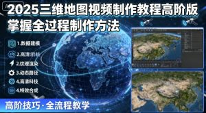 2025三维地图视频制作教程高阶版,掌握全过程制作方法-润泽资源库